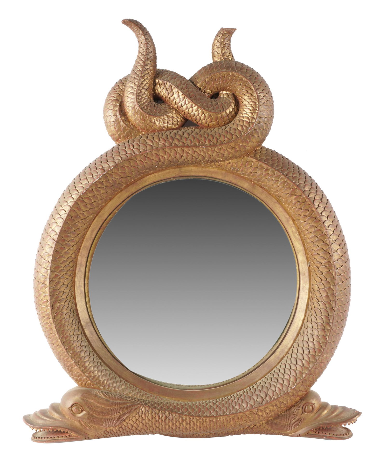 CARVED & GILTWOOD WALL MIRROR (1 of 10)