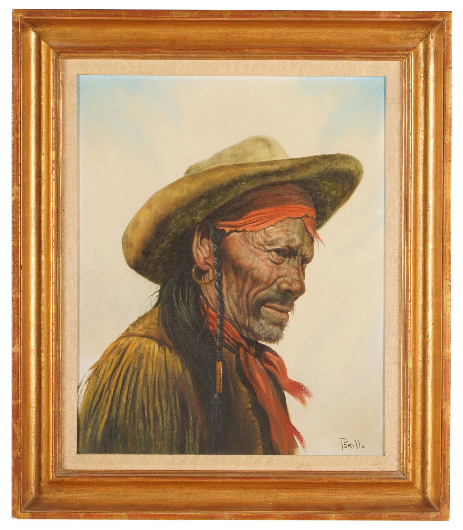 GREGORY PERILLO (1927 - 2021): NATIVE AMERICAN MAN (1 of 13)