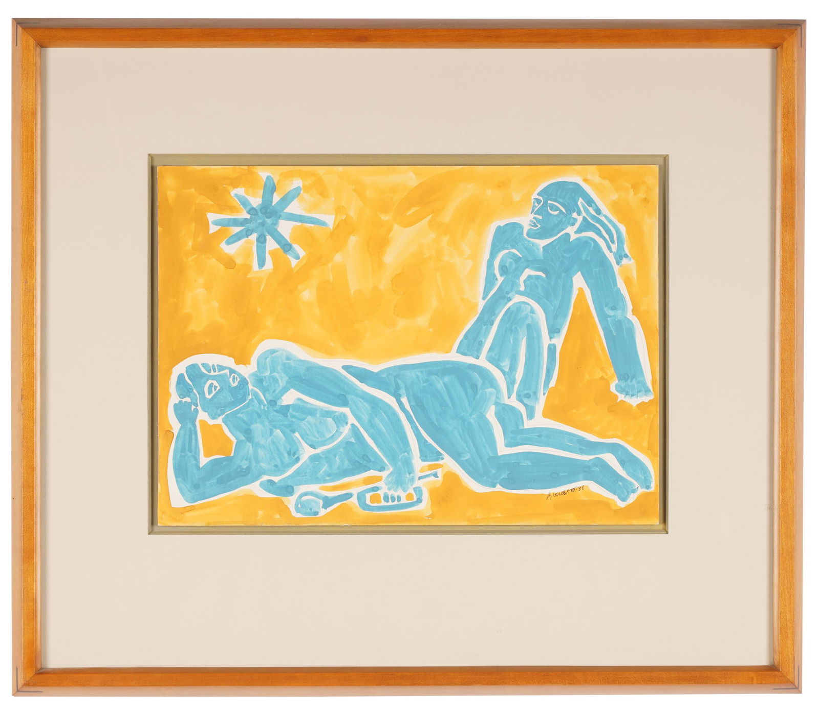 ANA GOLOBART (B. 1959): TWO FIGURES (1 of 13)