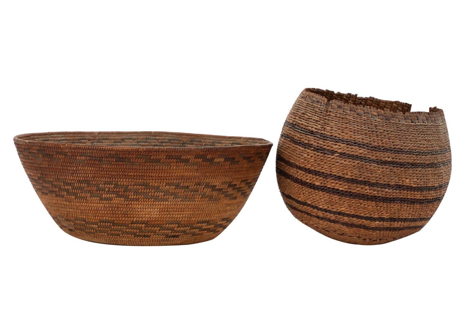 TWO NATIVE AMERICAN BASKETS (1 of 12)