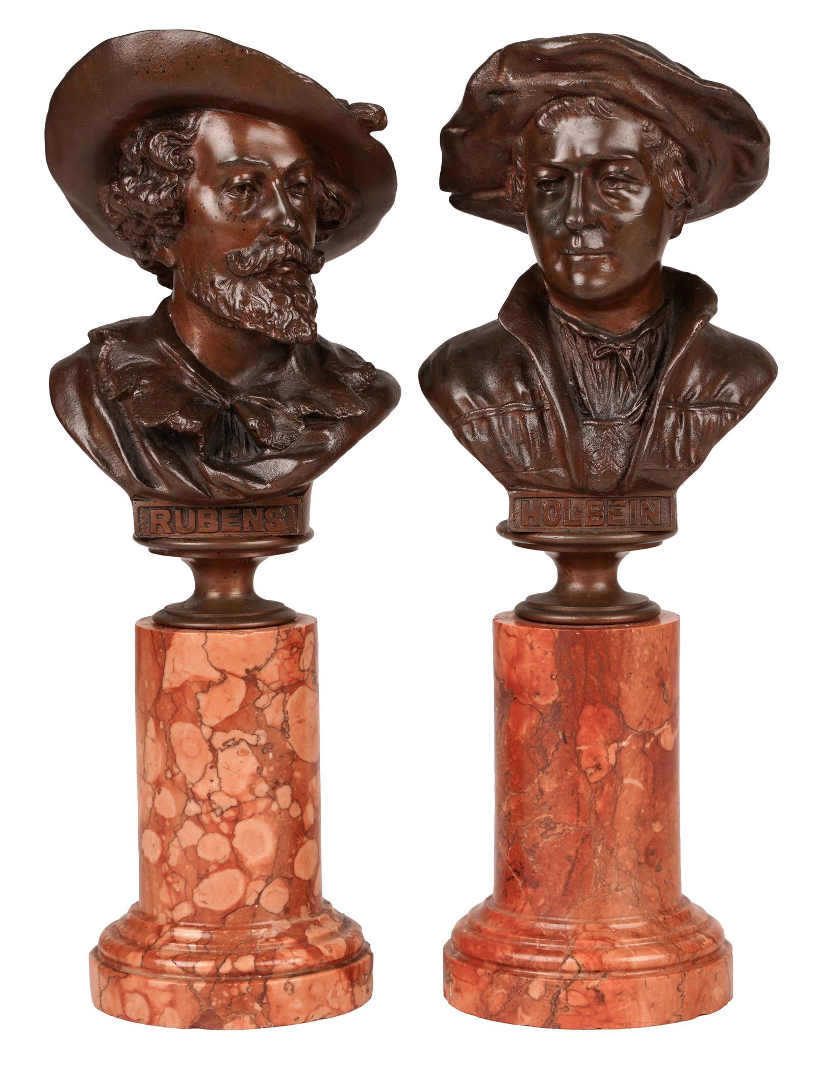 TWO BRONZE CABINET BUSTS (1 of 8)