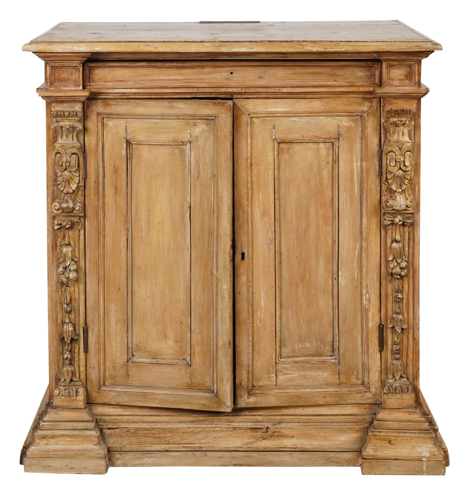 ITALIAN RENAISSANCE-STYLE CARVED WOOD SIDE CABINET (1 of 8)