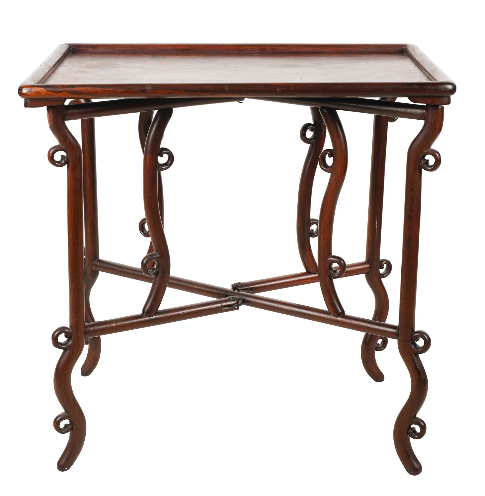 CHINESE HARDWOOD FOLDING TRAY TABLE (1 of 9)