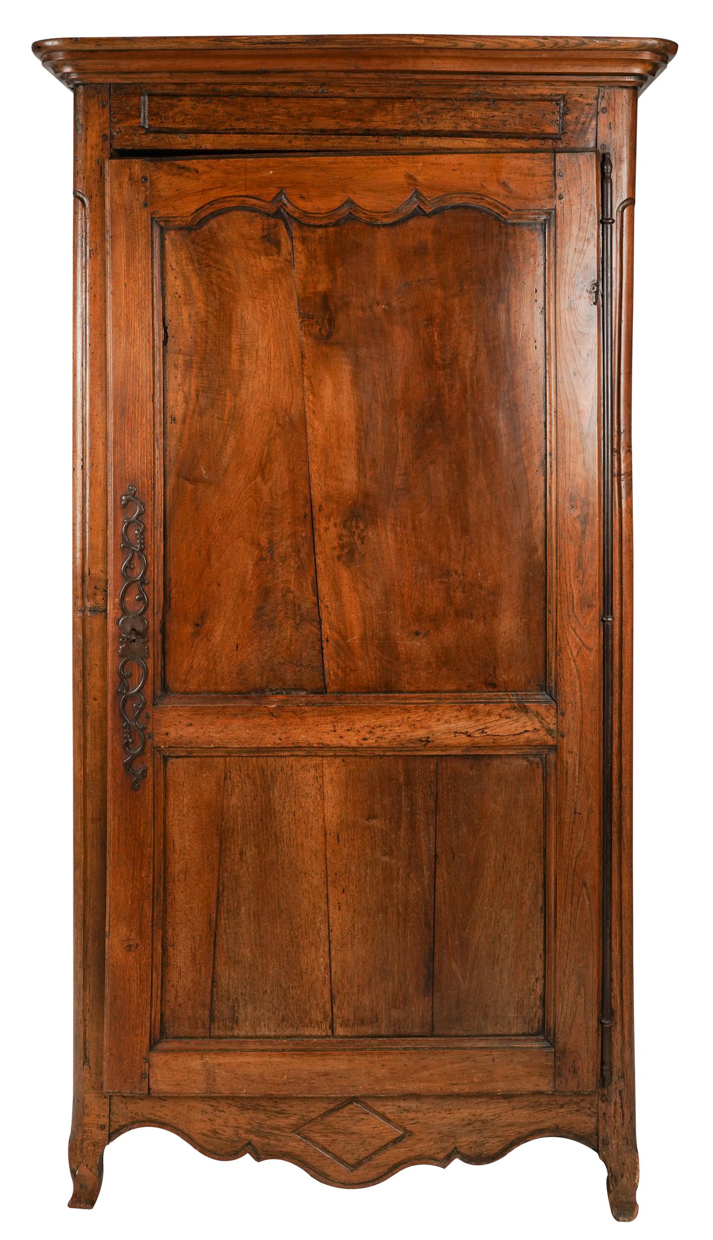 ANTIQUE FRENCH PROVINCIAL CARVED WALNUT BONNETIERE (1 of 11)