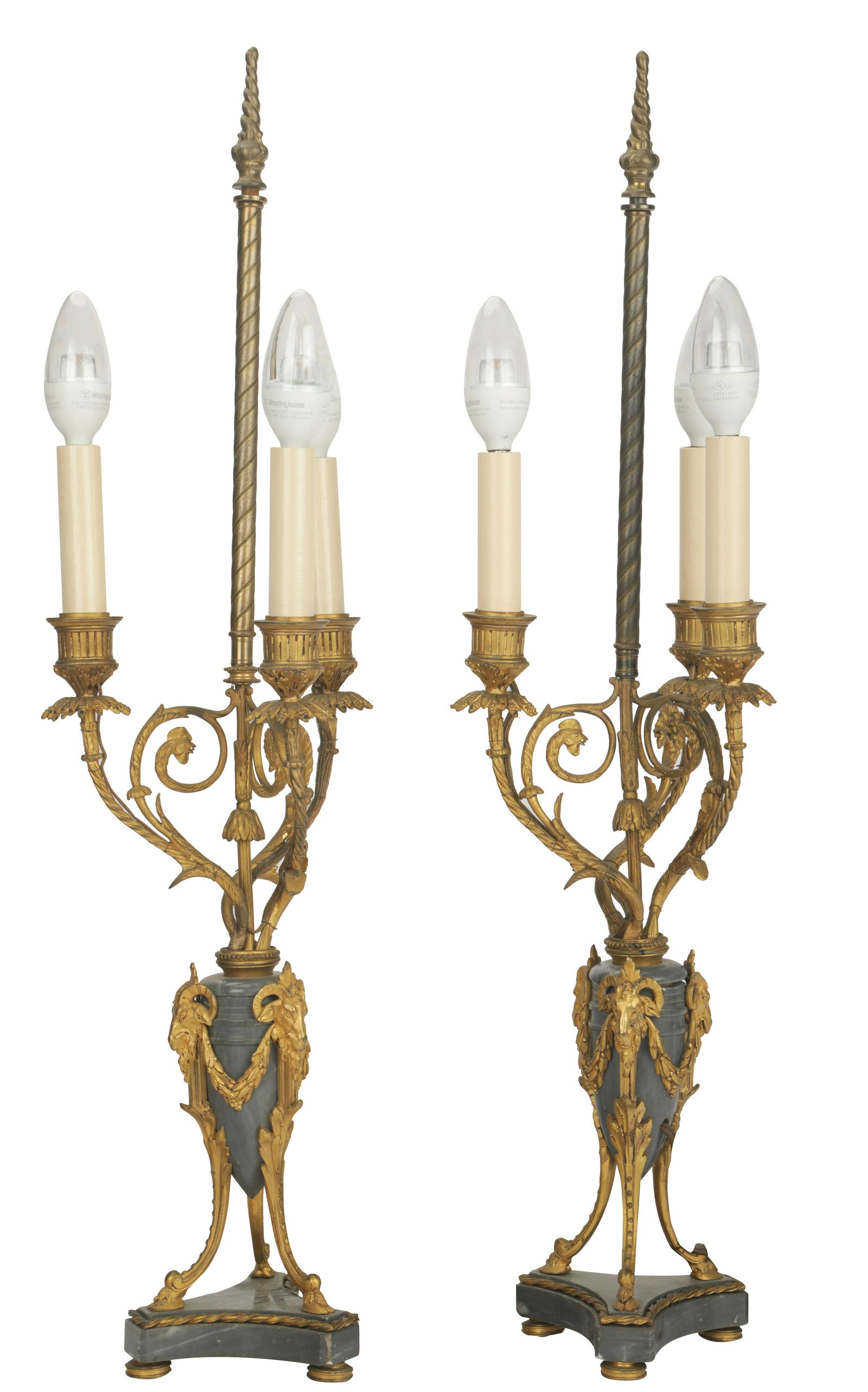 PAIR OF NEOCLASSIC URN-FORM TABLE LAMPS (1 of 10)