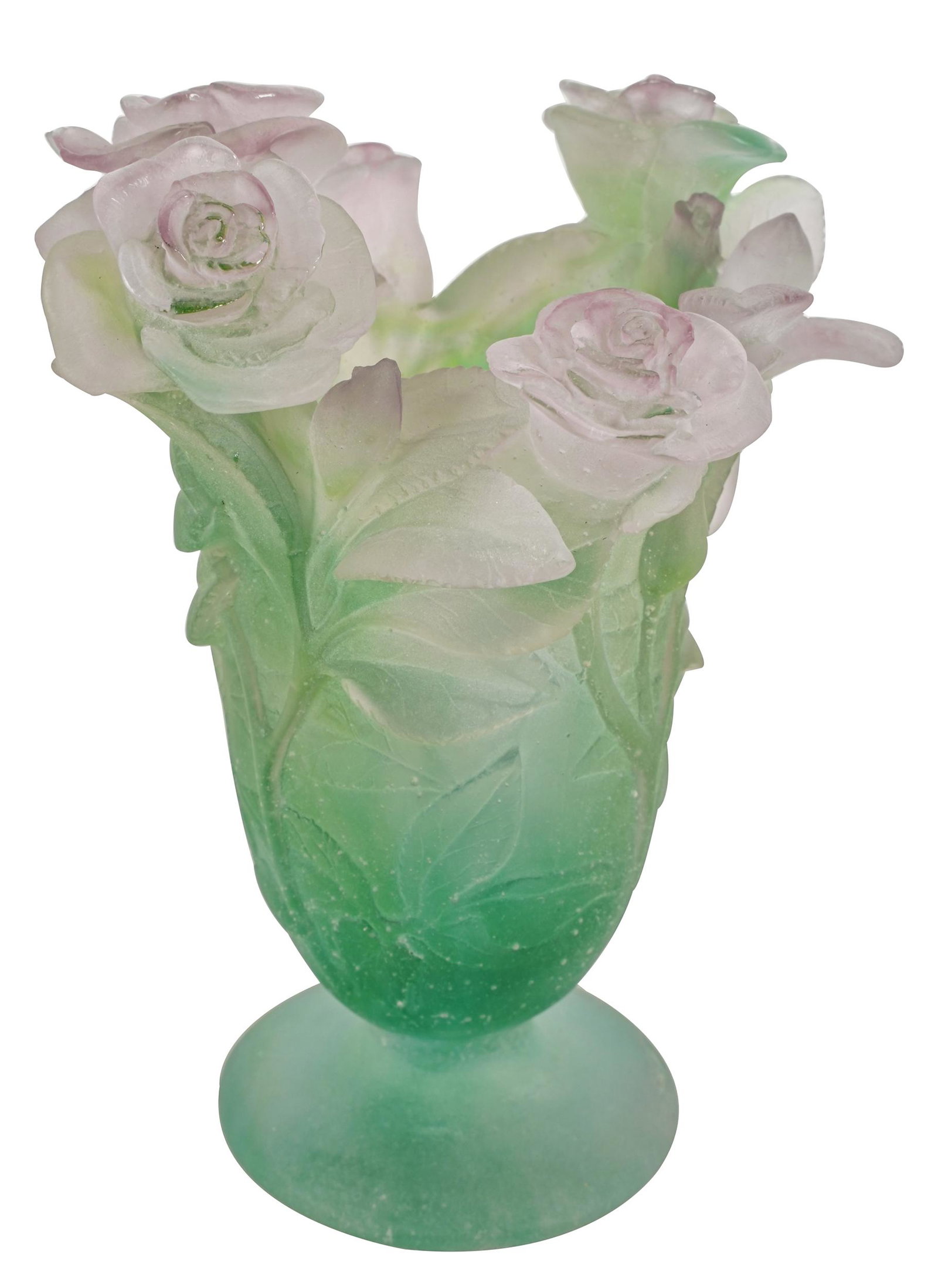 DAUM PATE DE VERRE VASE (1 of 9)