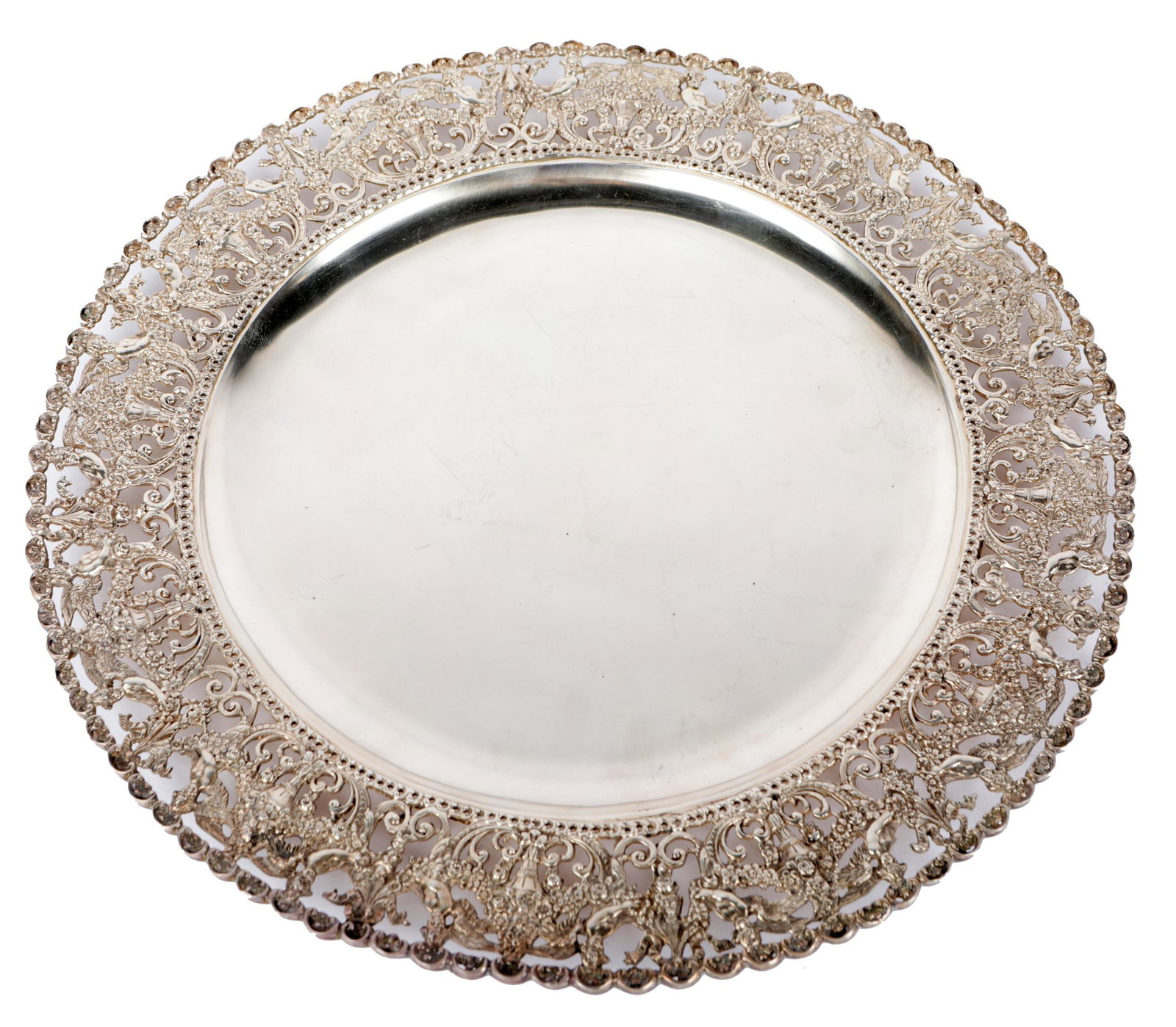 GERMAN SILVER RETICULATED CHARGER (1 of 9)