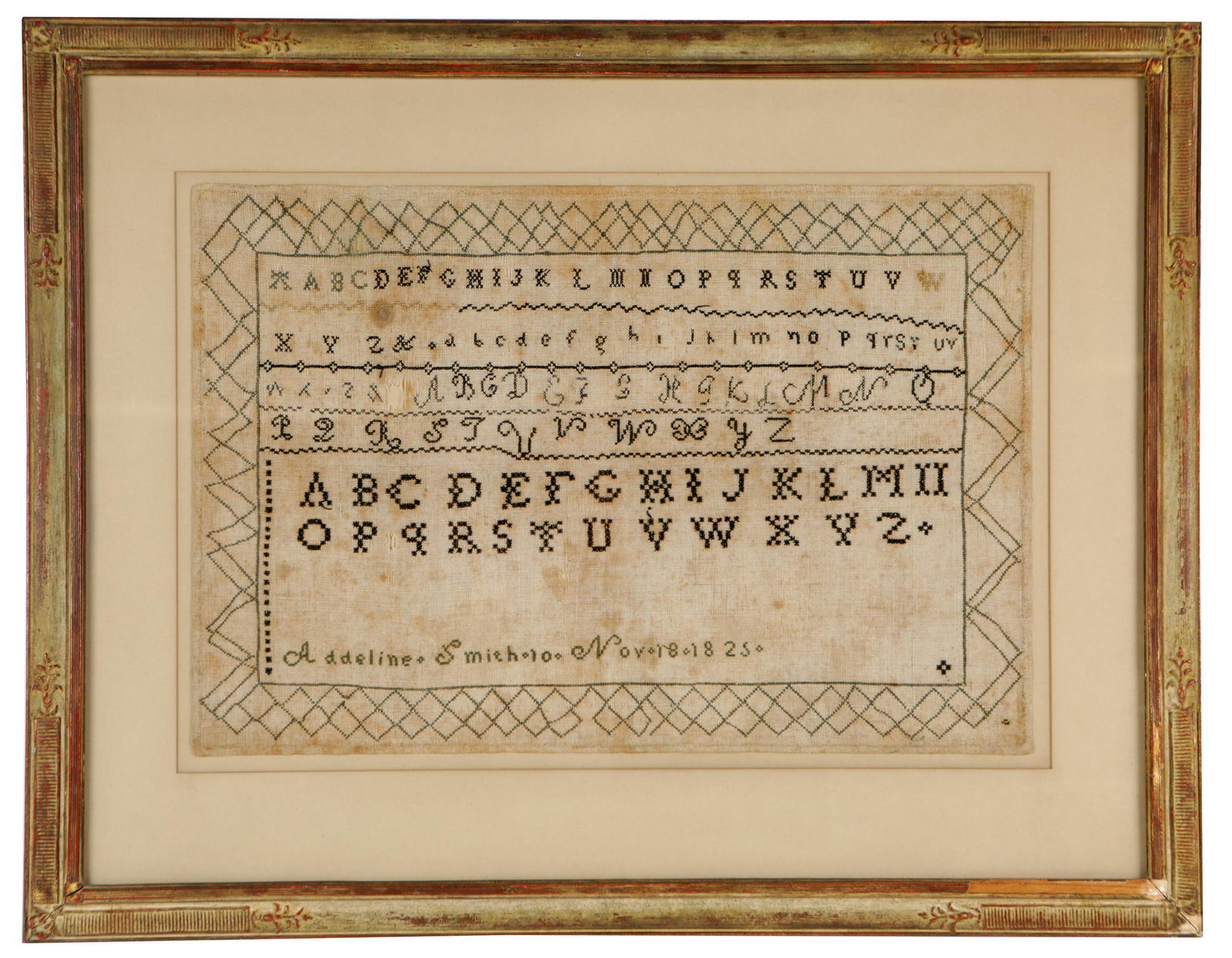 FRAMED NEEDLEWORK SAMPLER (1 of 8)