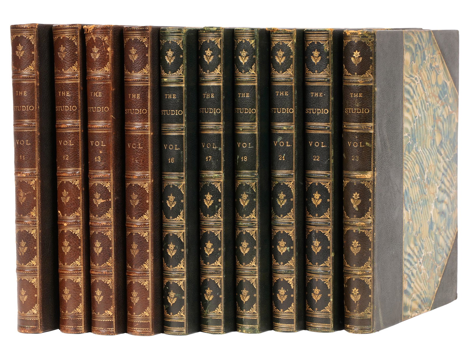 THE STUDIO: TEN LEATHER-BOUND VOLUMES (1 of 17)