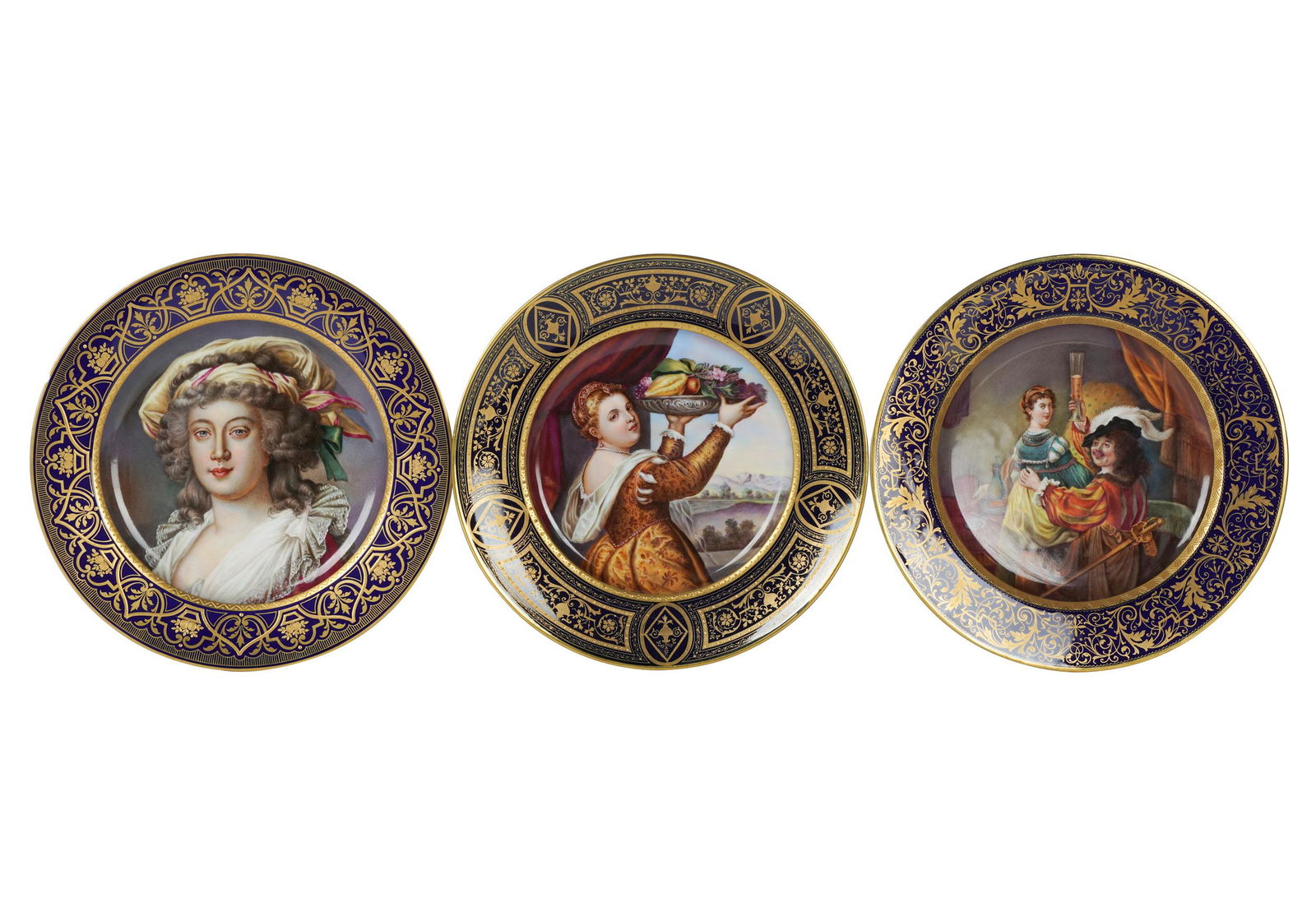 THREE AUSTRIAN PORCELAIN CABINET PLATES (1 of 11)