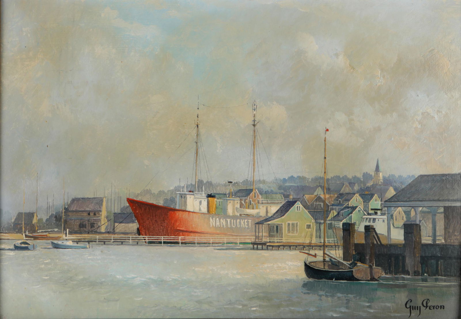 GUY PERON (B. 1931): NANTUCKET HARBOR (1 of 8)
