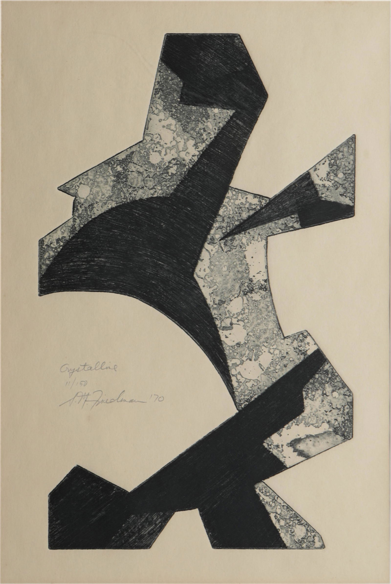 S.M. FRIEDMAN (20TH CENTURY): CRYSTALLINE (ABSTRACT) (1 of 6)