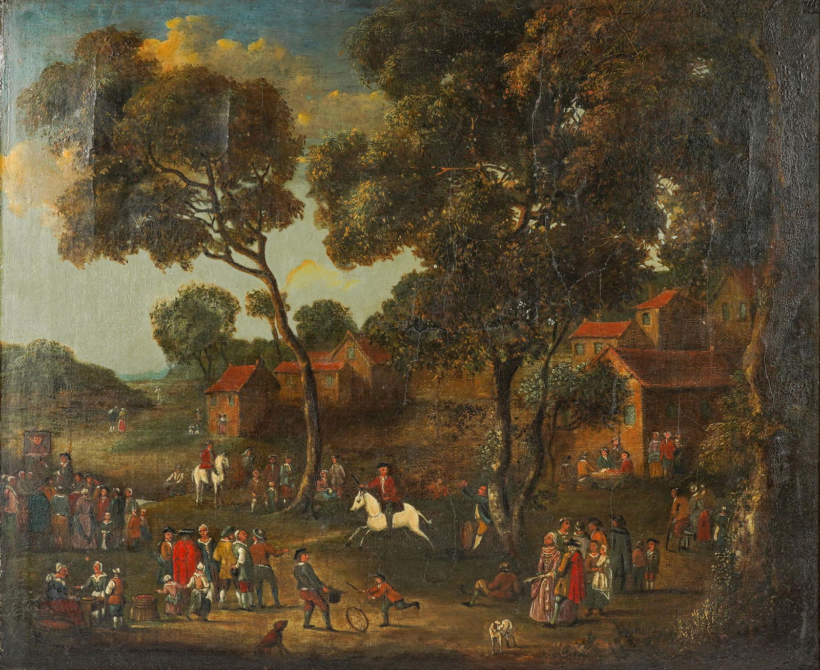 CONTINENTAL SCHOOL: VILLAGE WITH FIGURES (1 of 8)