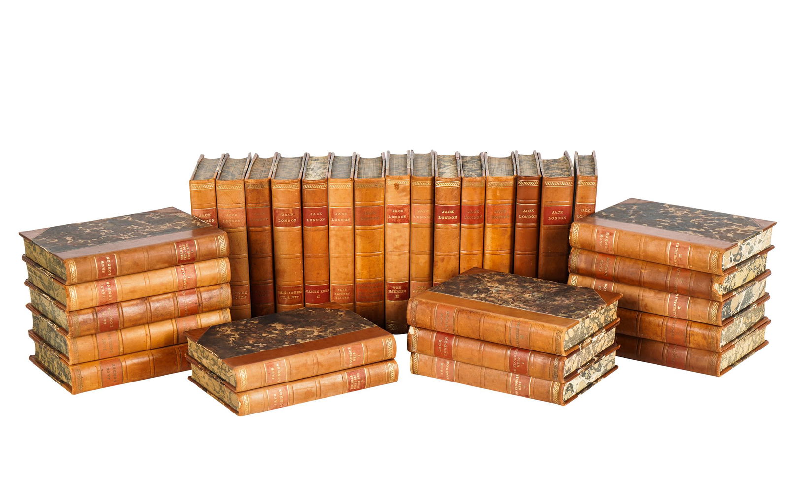 SET OF LEATHER-BOUND BOOKS: WORKS OF JACK LONDON (1 of 14)