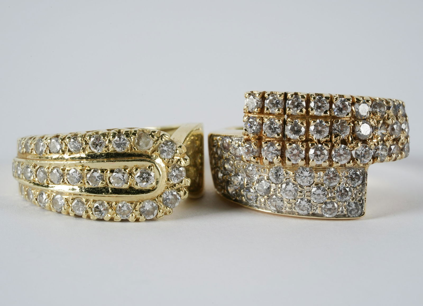 TWO 14 KARAT YELLOW GOLD RINGS (1 of 6)