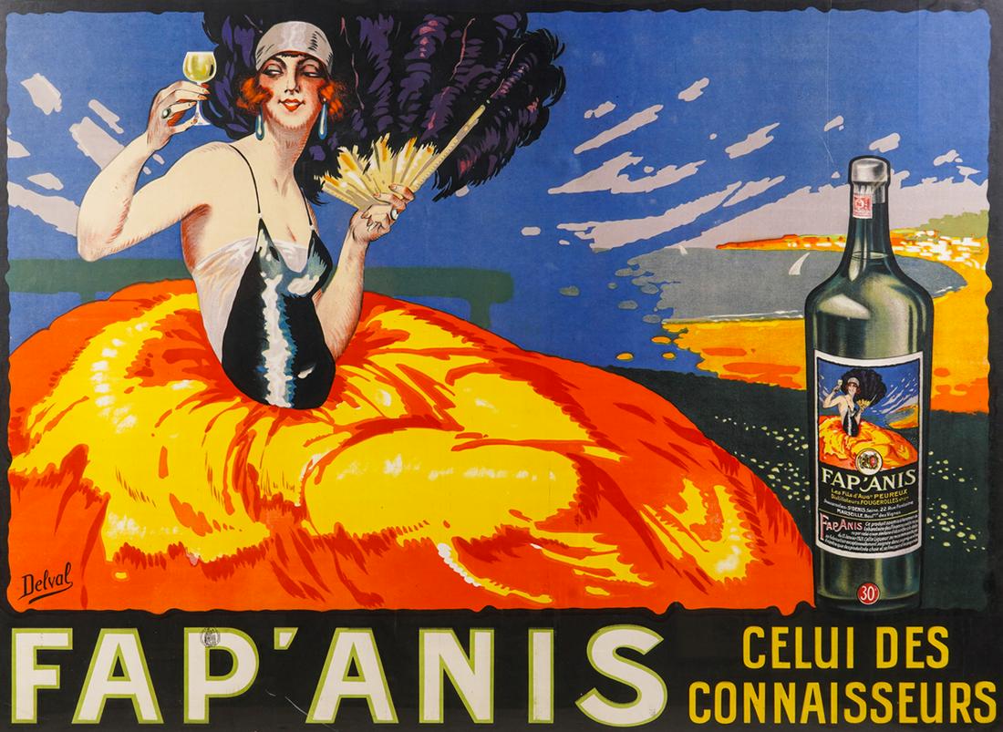 DELVAL: "FAP' ANIS" FRENCH ADVERTISING POSTER (1 of 10)