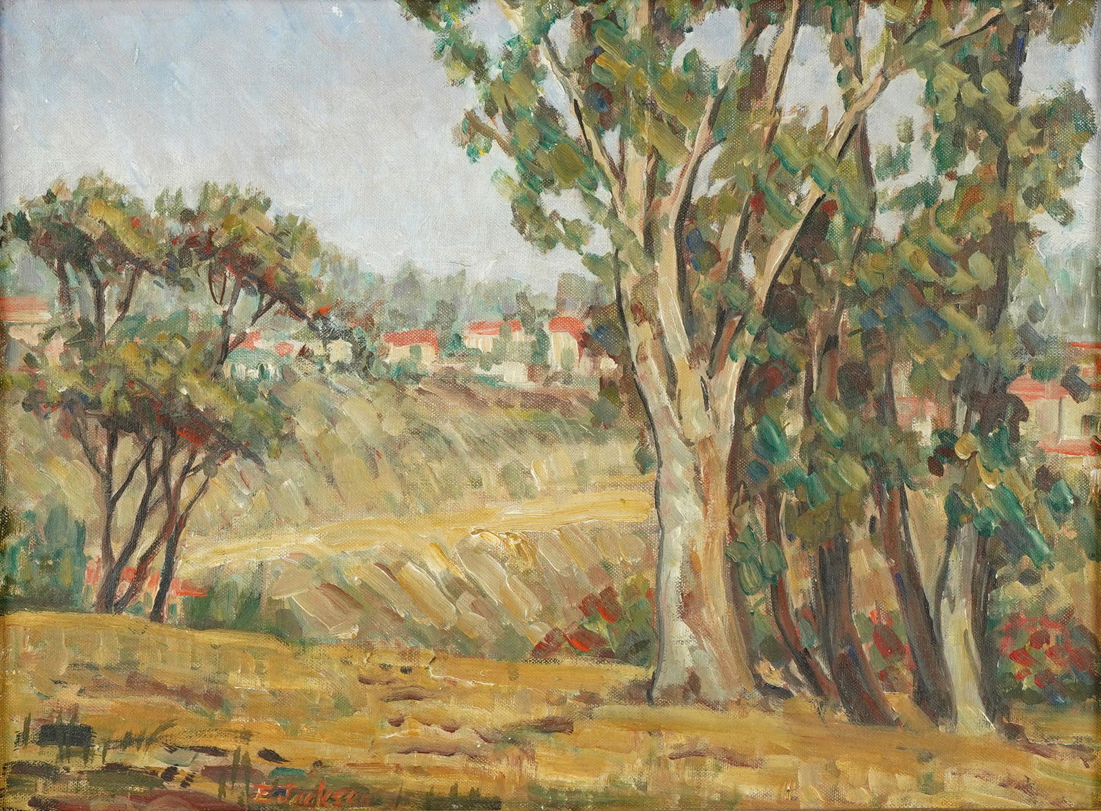 E. JACKSON (20TH CENTURY): CALIFORNIA LANDSCAPE (1 of 8)