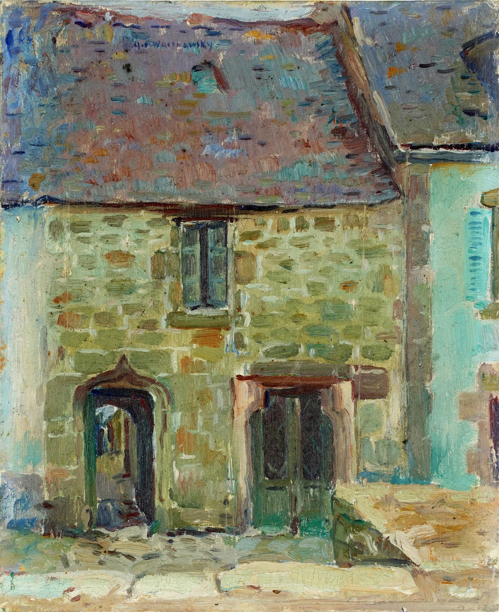ABEL WARSHAWSKY (1883 - 1962): INN COURTYARD, BRITTANY (1 of 6)