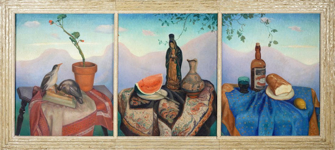 ALEXANDER WARSHAWSKY (1887 - 1945) TRIPTYCH (1 of 9)