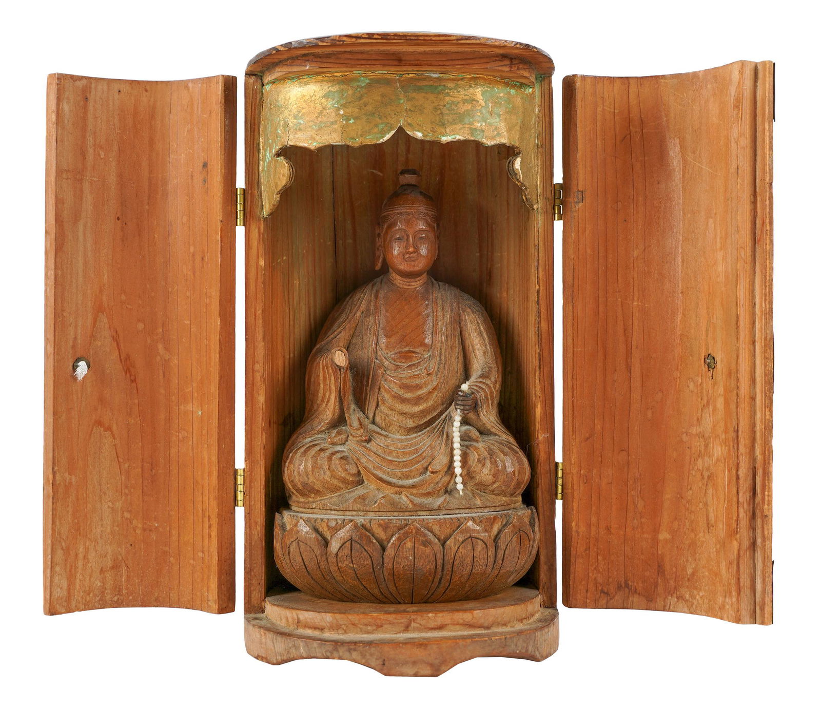 CARVED WOOD BUDDHA FIGURE (1 of 8)