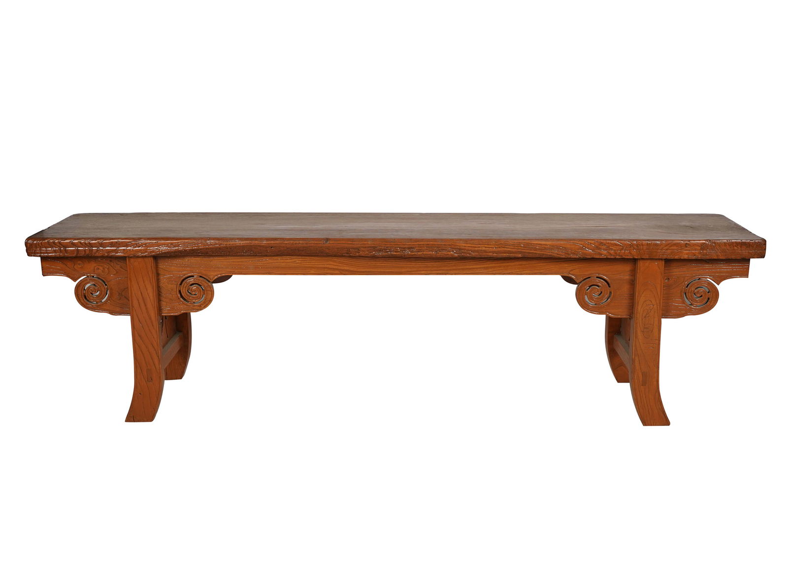 ASIAN-STYLE FAUX WOOD BENCH (1 of 8)