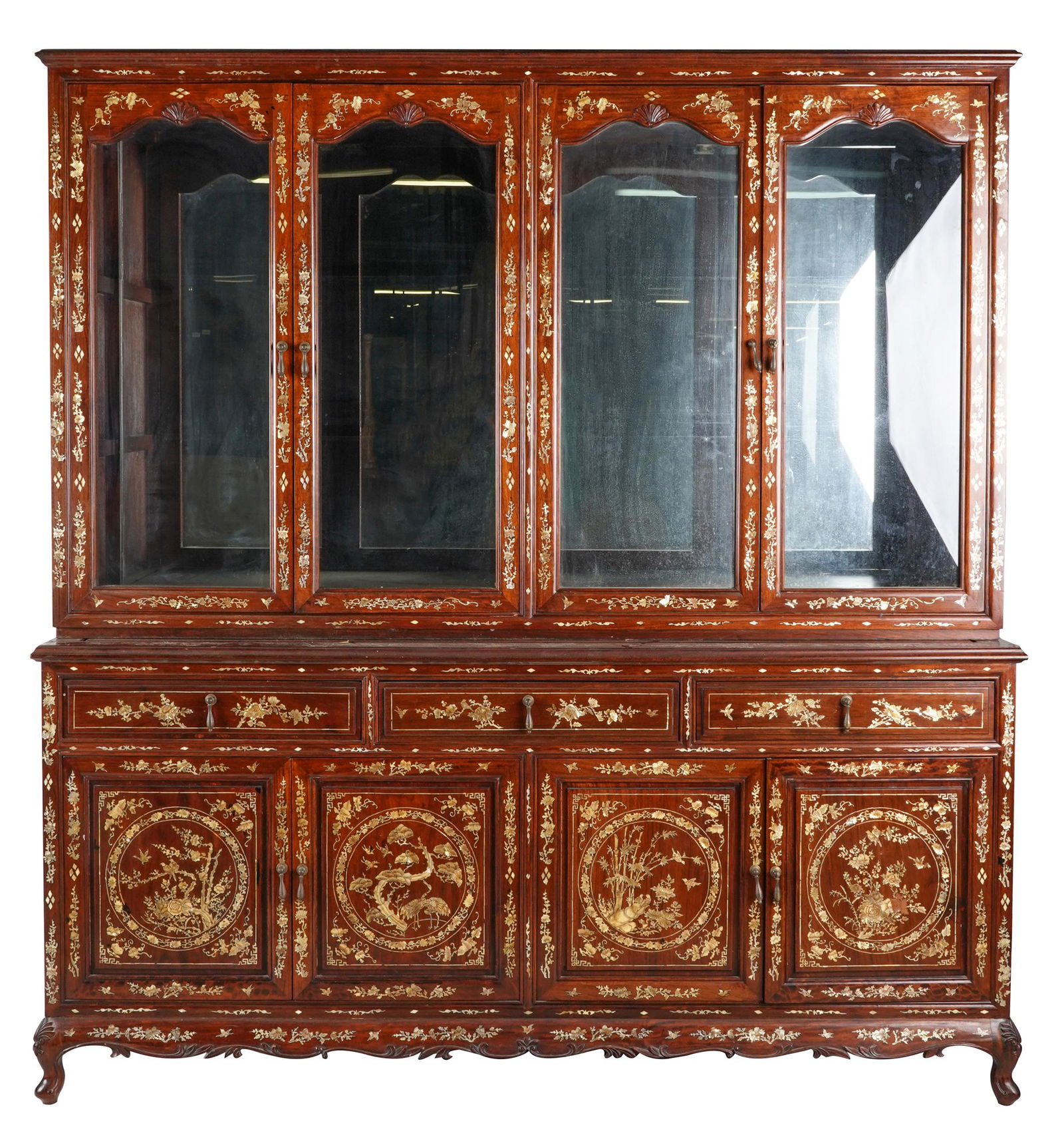 CHINESE MOTHER OF PEARL- INLAID CABINET (1 of 8)