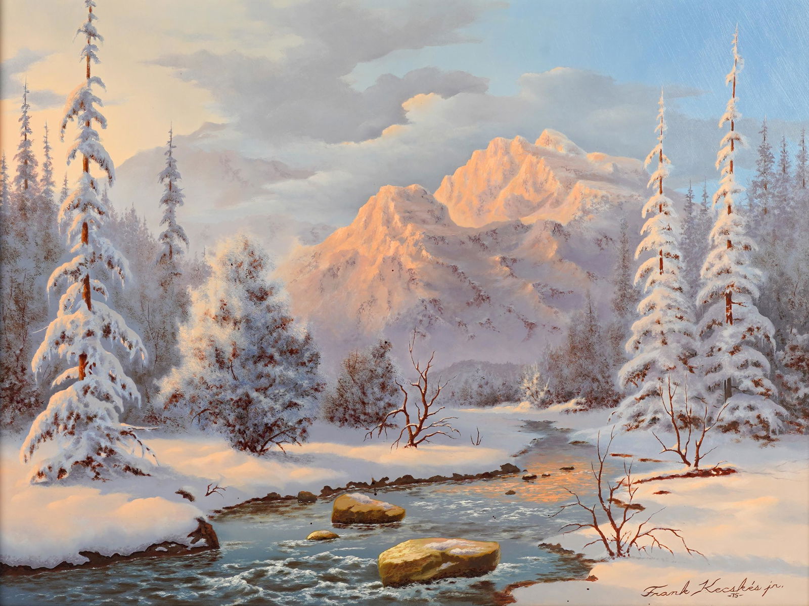 FRANK KECSKES JR (B. 1952): WINTER LANDSCAPE (1 of 9)