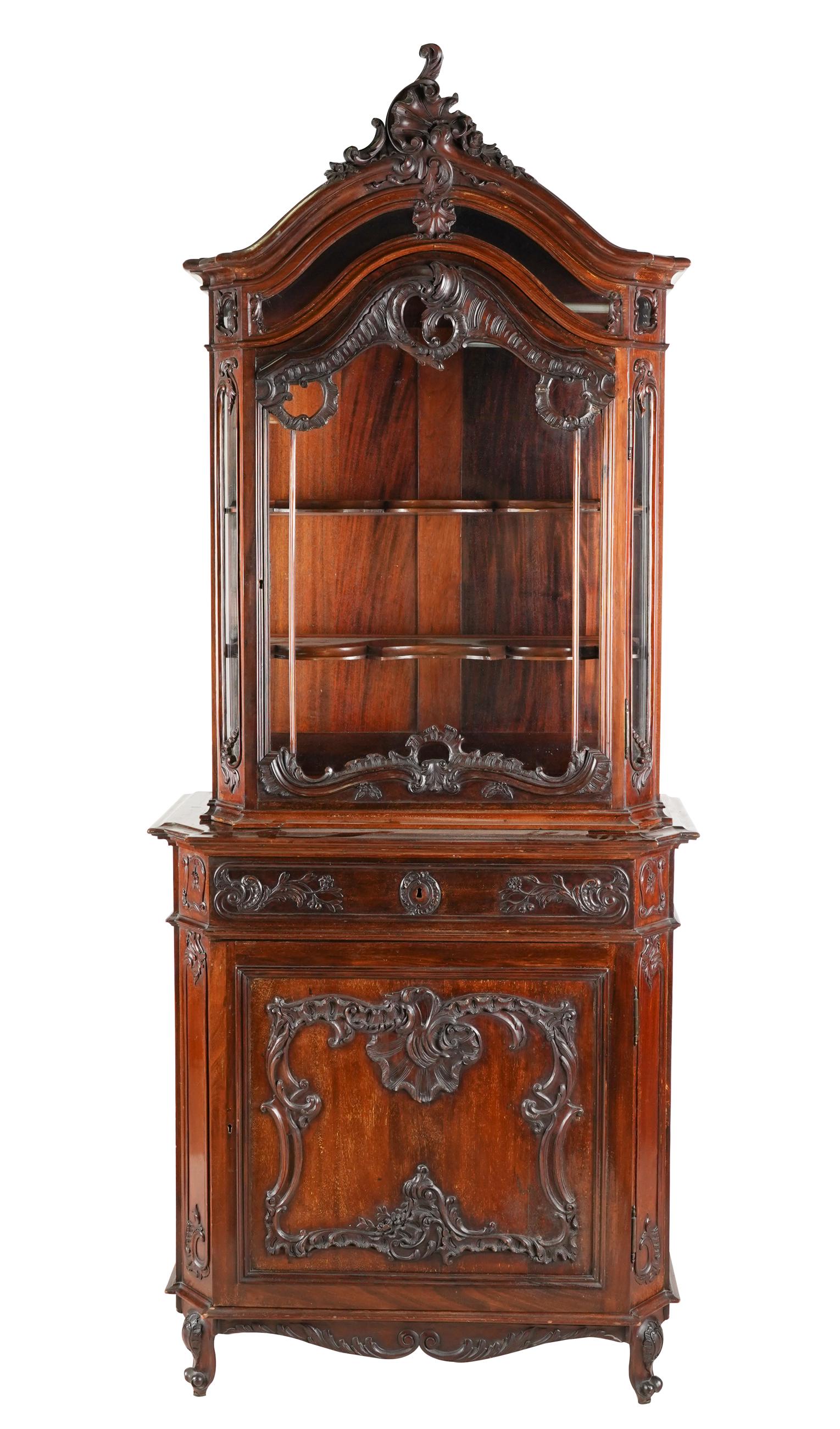 MAHOGANY DISPLAY CABINET (1 of 13)