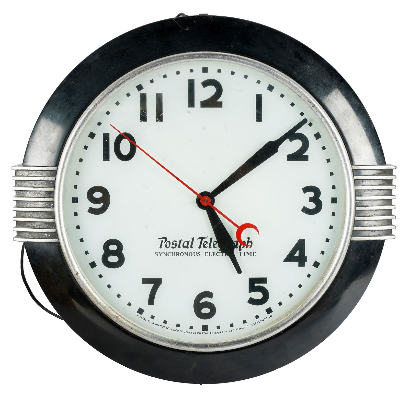AMERICAN MODERNE POSTAL TELEGRAPH WALL CLOCK (1 of 7)