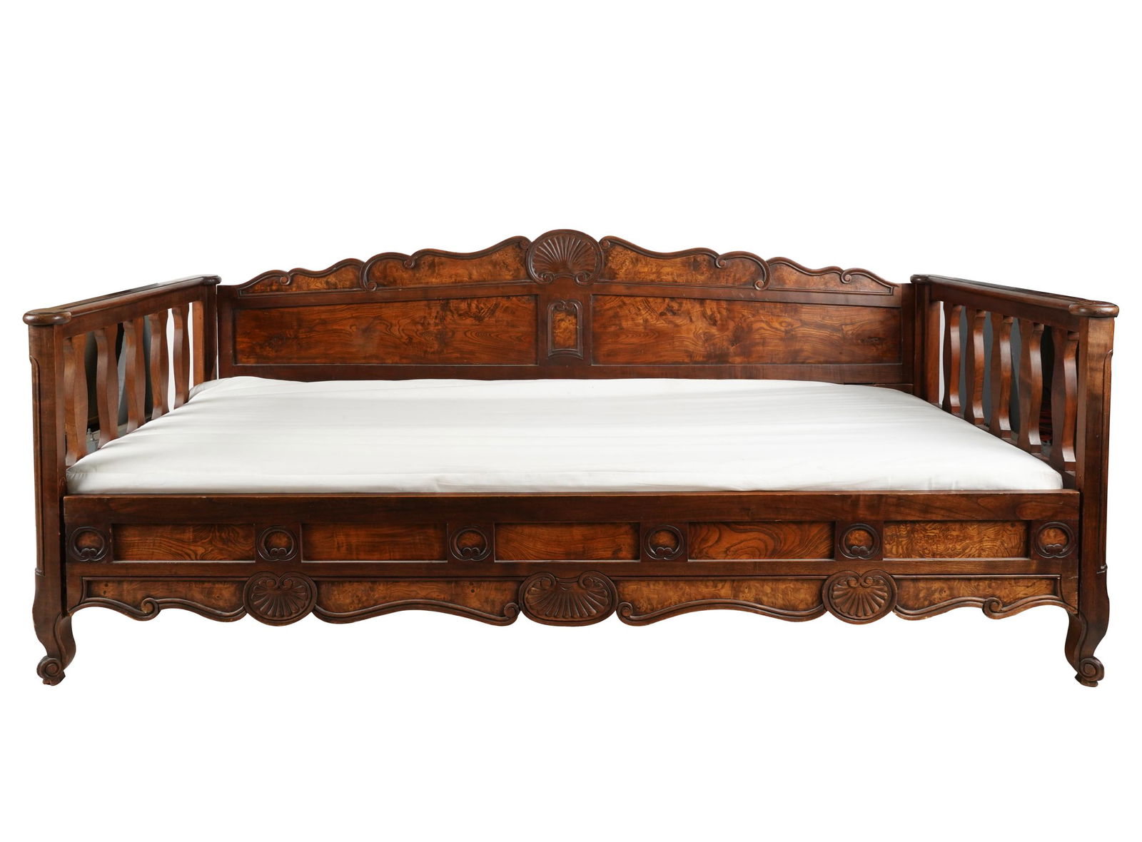 FRENCH PROVINCIAL CARVED WALNUT DAYBED (1 of 12)
