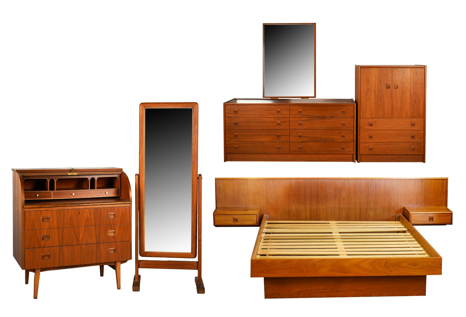 ASSEMBLED DANISH MODERN-STYLE BEDROOM SET (1 of 20)