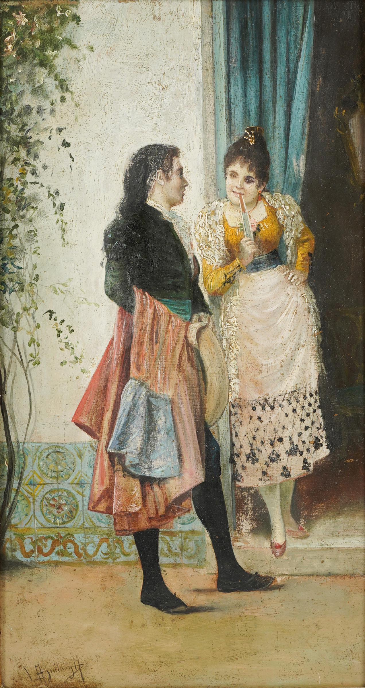 CONTINENTAL SCHOOL: FIGURES IN A DOORWAY (1 of 9)