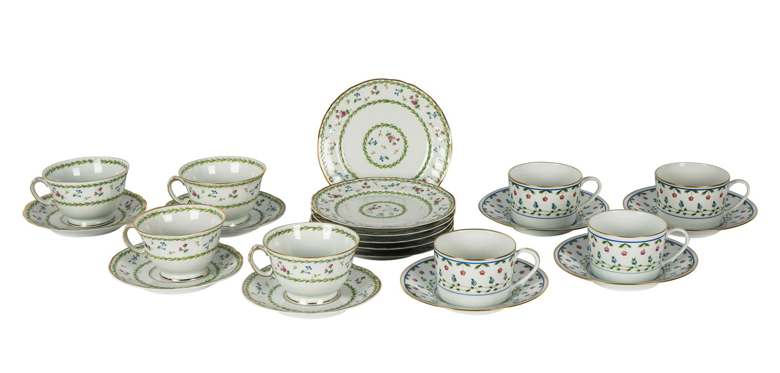 TWO PARTIAL SETS OF LIMOGES PORCELAIN (1 of 11)