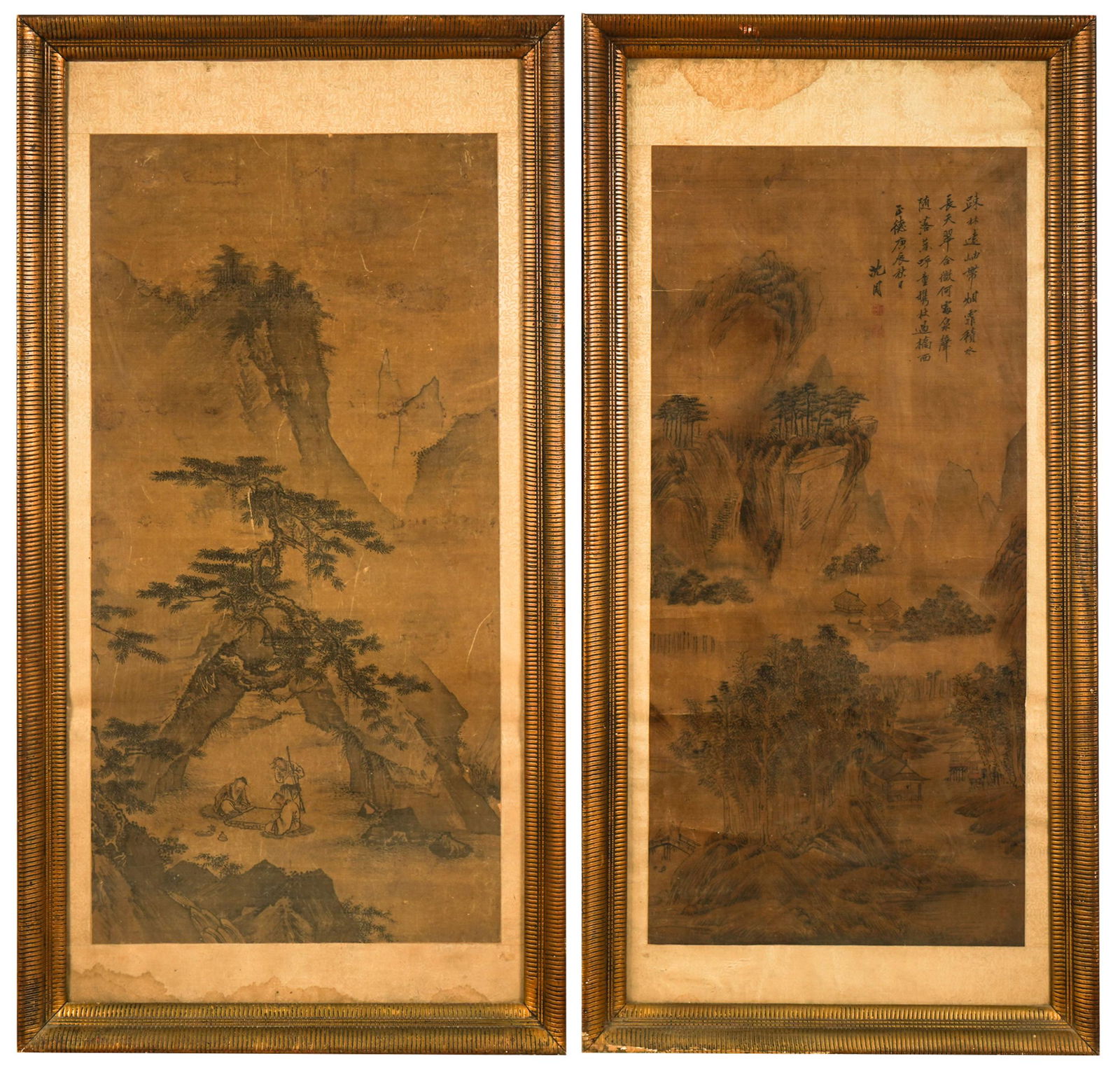 TWO CHINESE SCROLL PANELS (1 of 18)