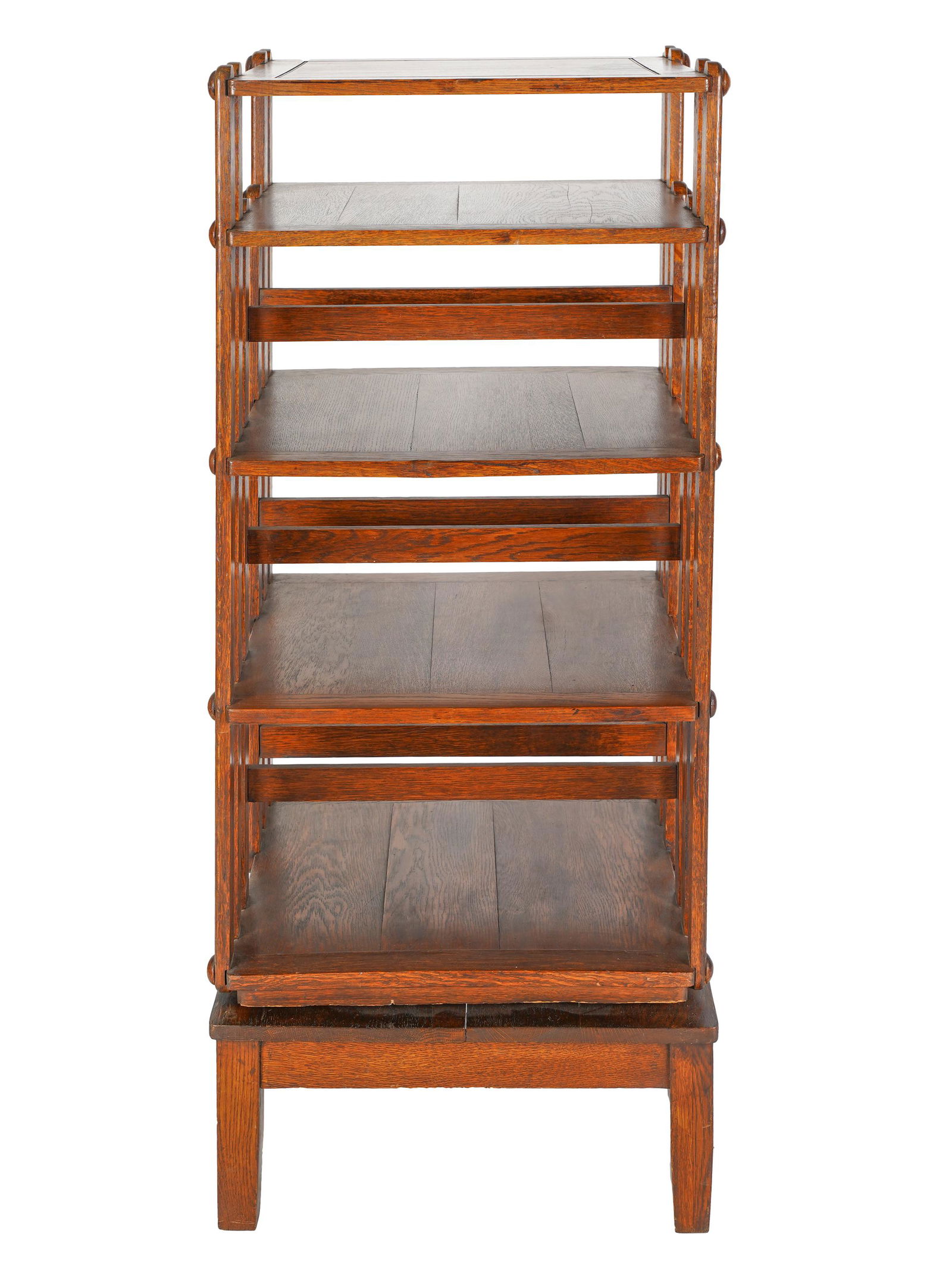 ARTS & CRAFTS OAK REVOLVING BOOKCASE (1 of 13)