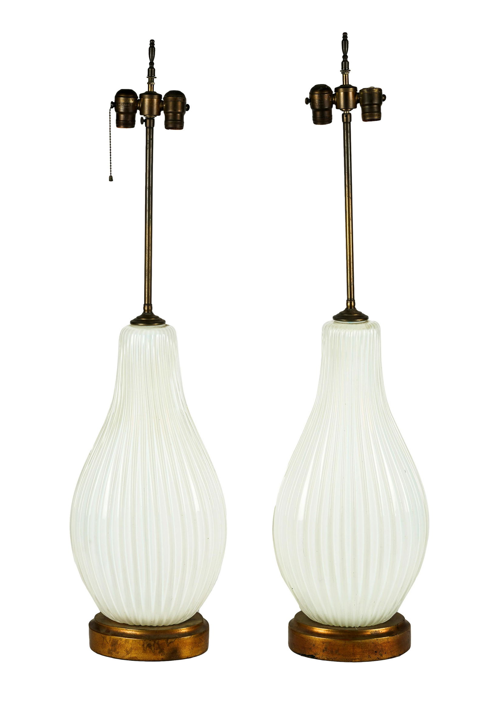 PAIR OF MURANO GLASS TABLE LAMPS (1 of 11)