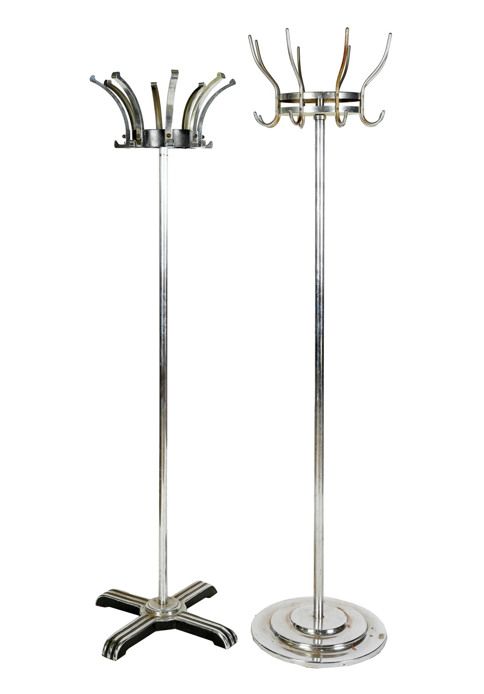 TWO AMERICAN ART DECO COAT RACKS (1 of 9)