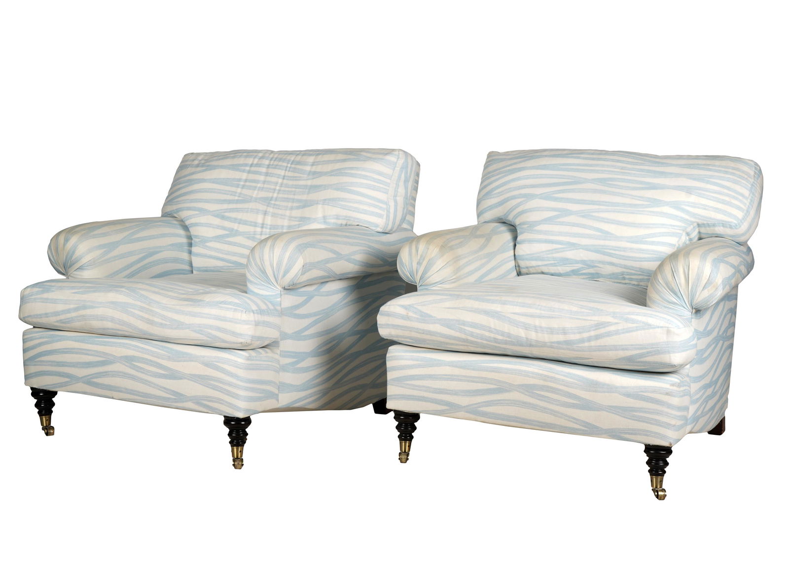 PAIR OF UPHOLSTERED CLUB CHAIRS (1 of 13)