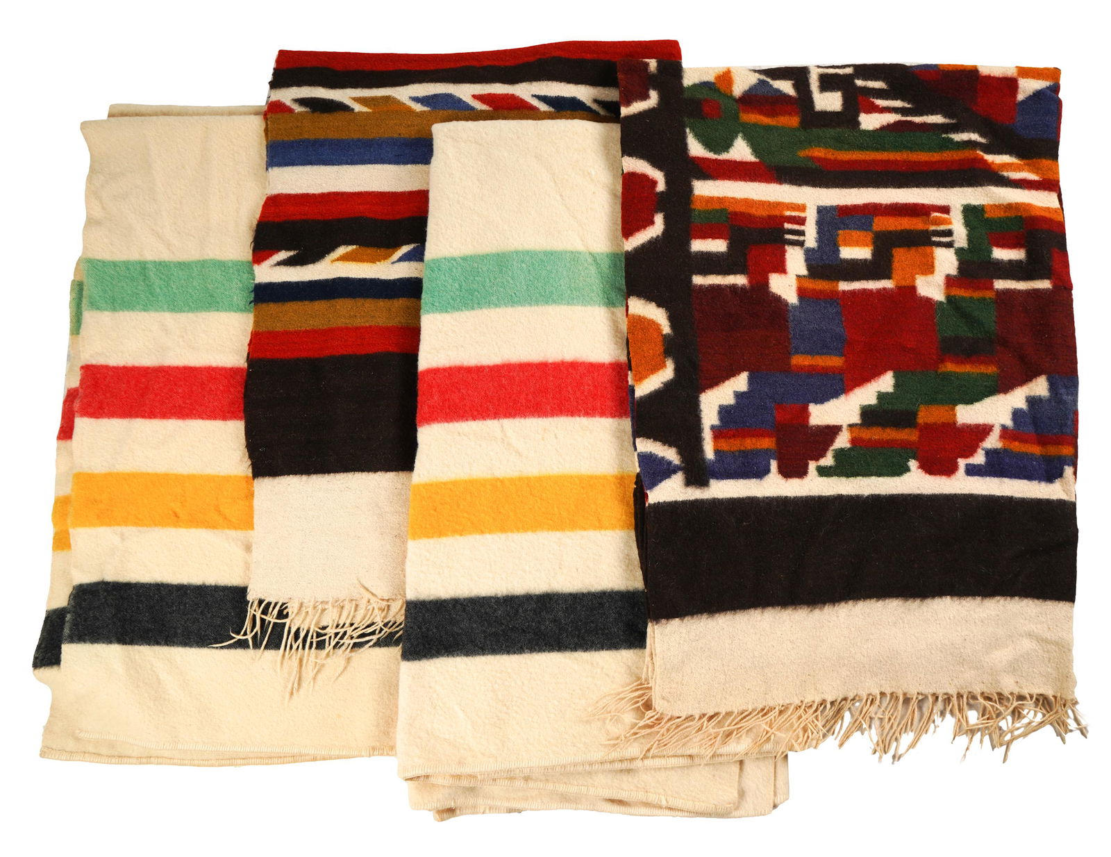 FOUR VINTAGE WOOL BLANKETS (1 of 17)