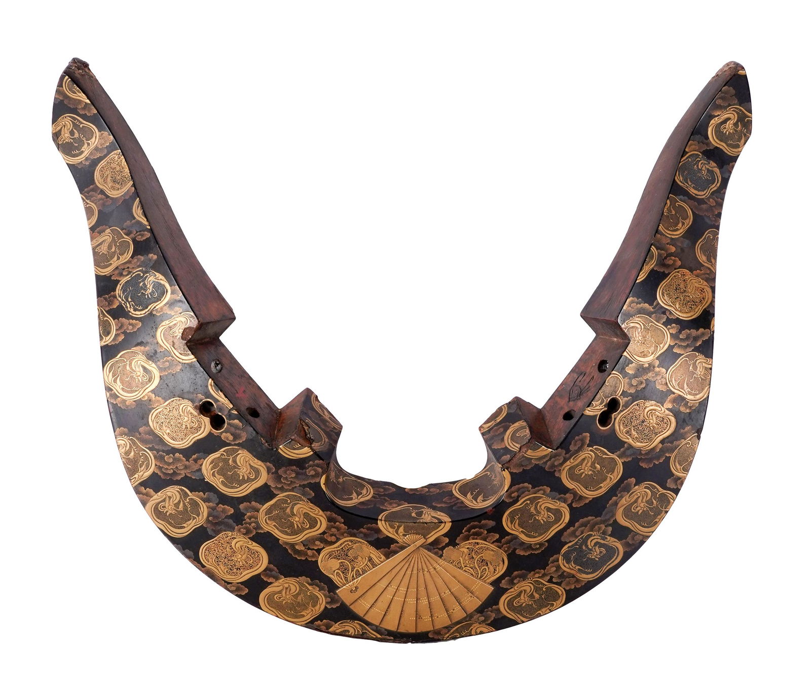 JAPANESE GILT & LACQUERED PARTIAL KURA: Condition: a few chipped losses to lacquer; 13 x 16 inches