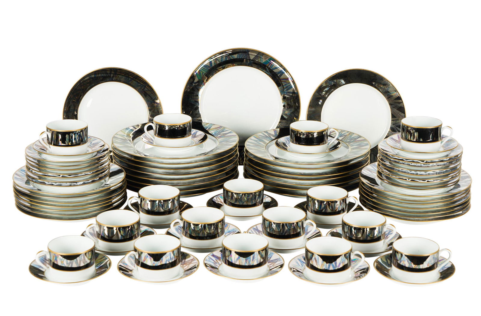 PUIFORCAT "FORET BLEUE" PORCELAIN SERVICE (1 of 12)