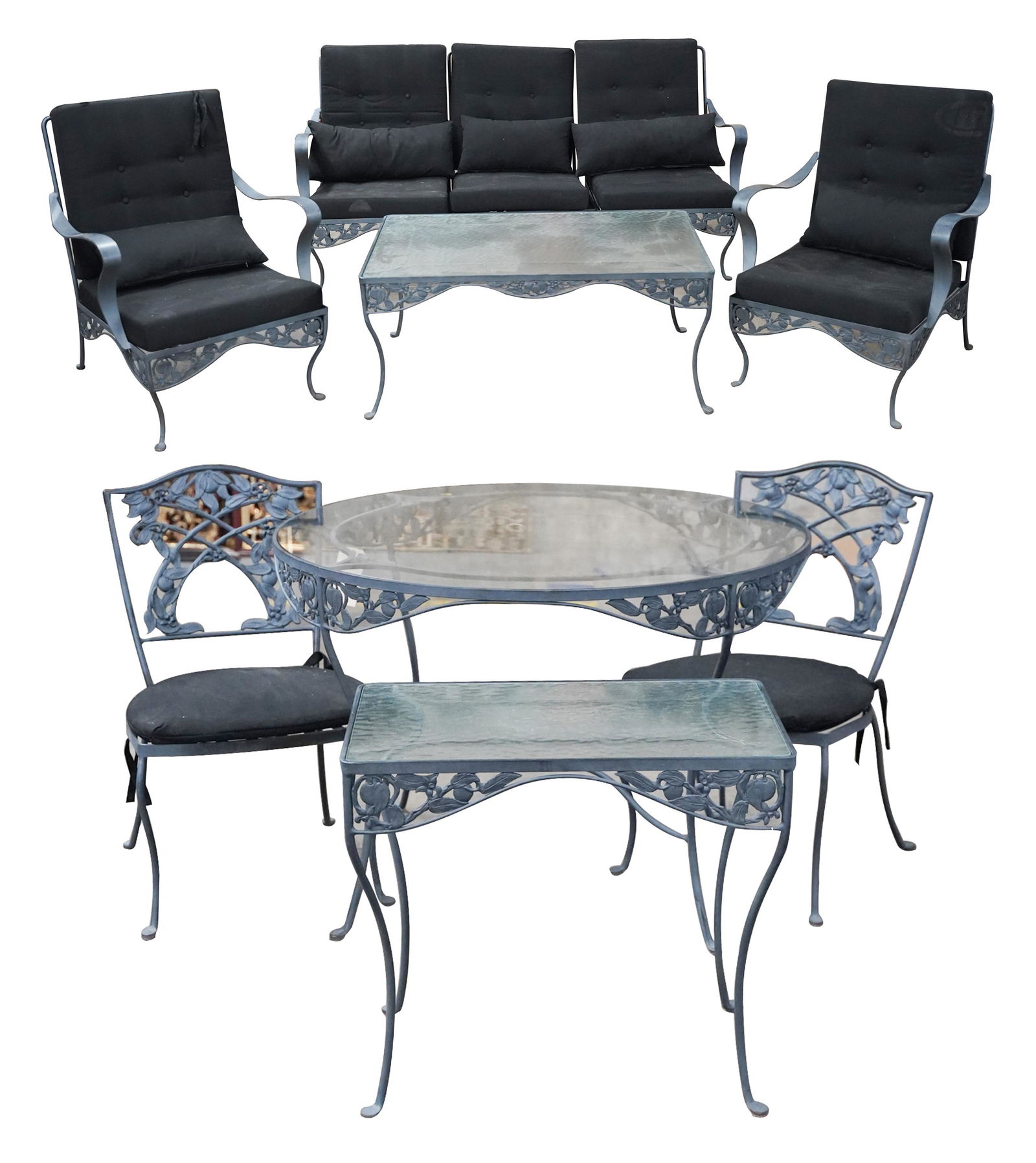 PAINTED IRON PATIO FURNITURE SUITE (1 of 20)