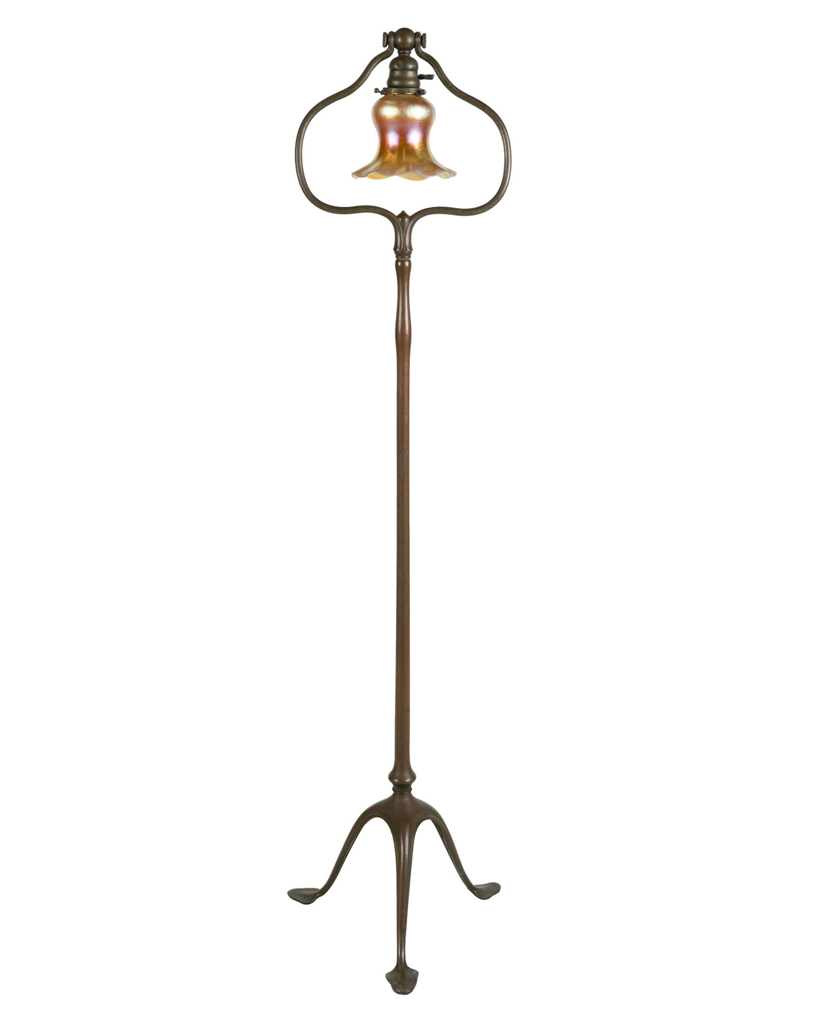 TIFFANY STUDIOS BRONZE FLOOR LAMP BASE (1 of 8)