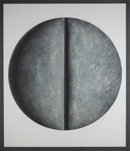 DAN FINSEL (B. 1982): ANDAL-MAY OSSIBILITIES-PAY (ATRILINEAL-PAY EIOSIS-MAY): 2013; flashe on linen-mounted wood panel, unframed; signed and dated verso; Provenance: The Estate of Juliet McIver, Los Angeles, CA; 72 x 62 inches