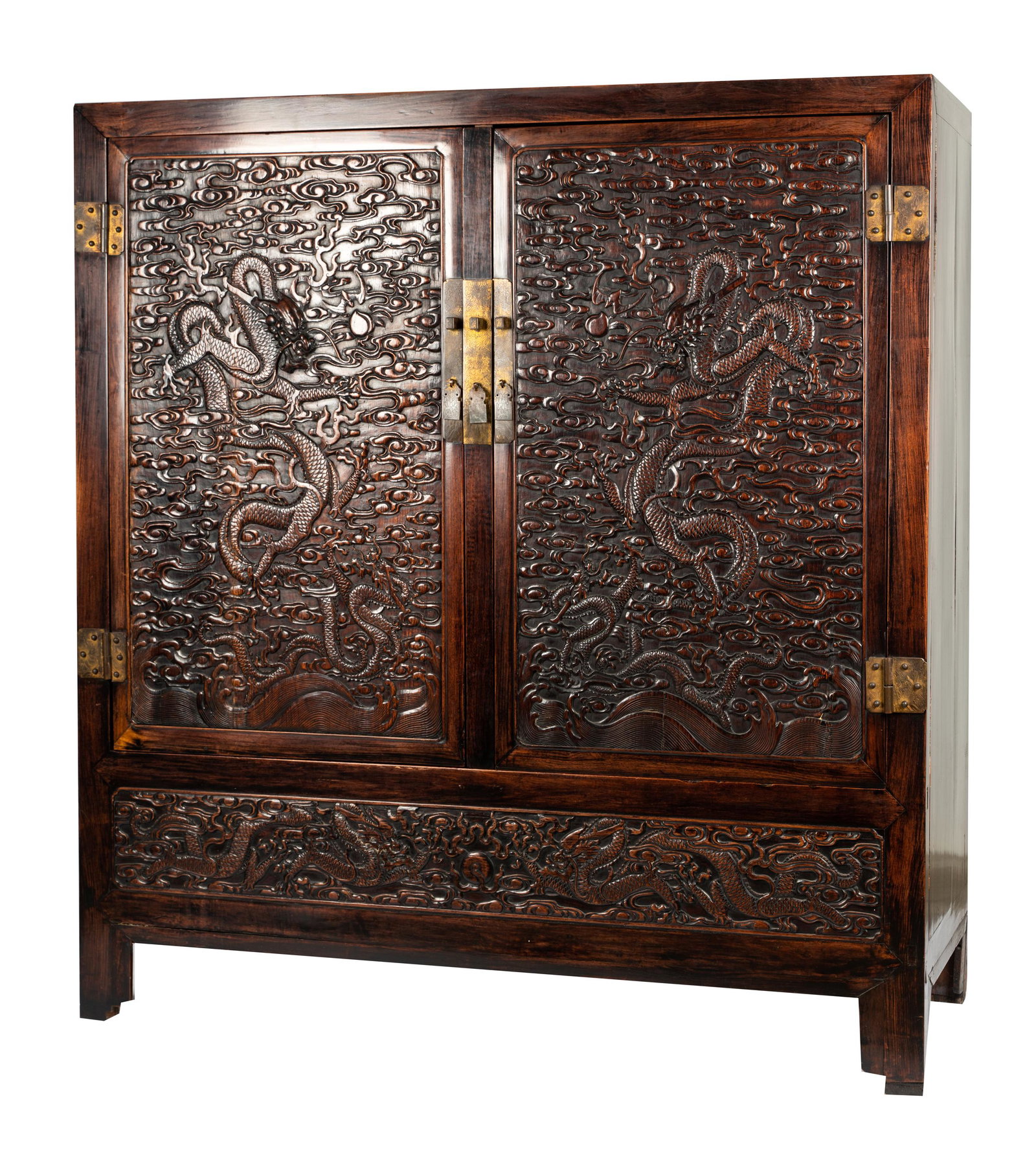 CHINESE CARVED HARDWOOD CABINET (1 of 16)