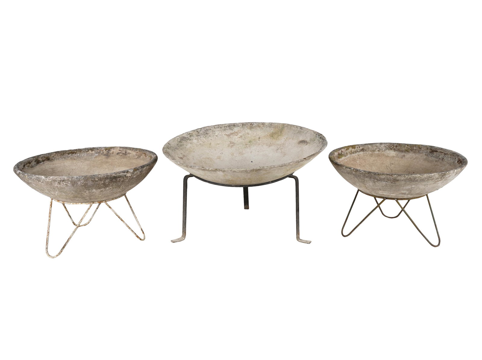 WILLY GUHL (1915 â€“ 2004): THREE "SAUCER" PLANTERS (1 of 10)