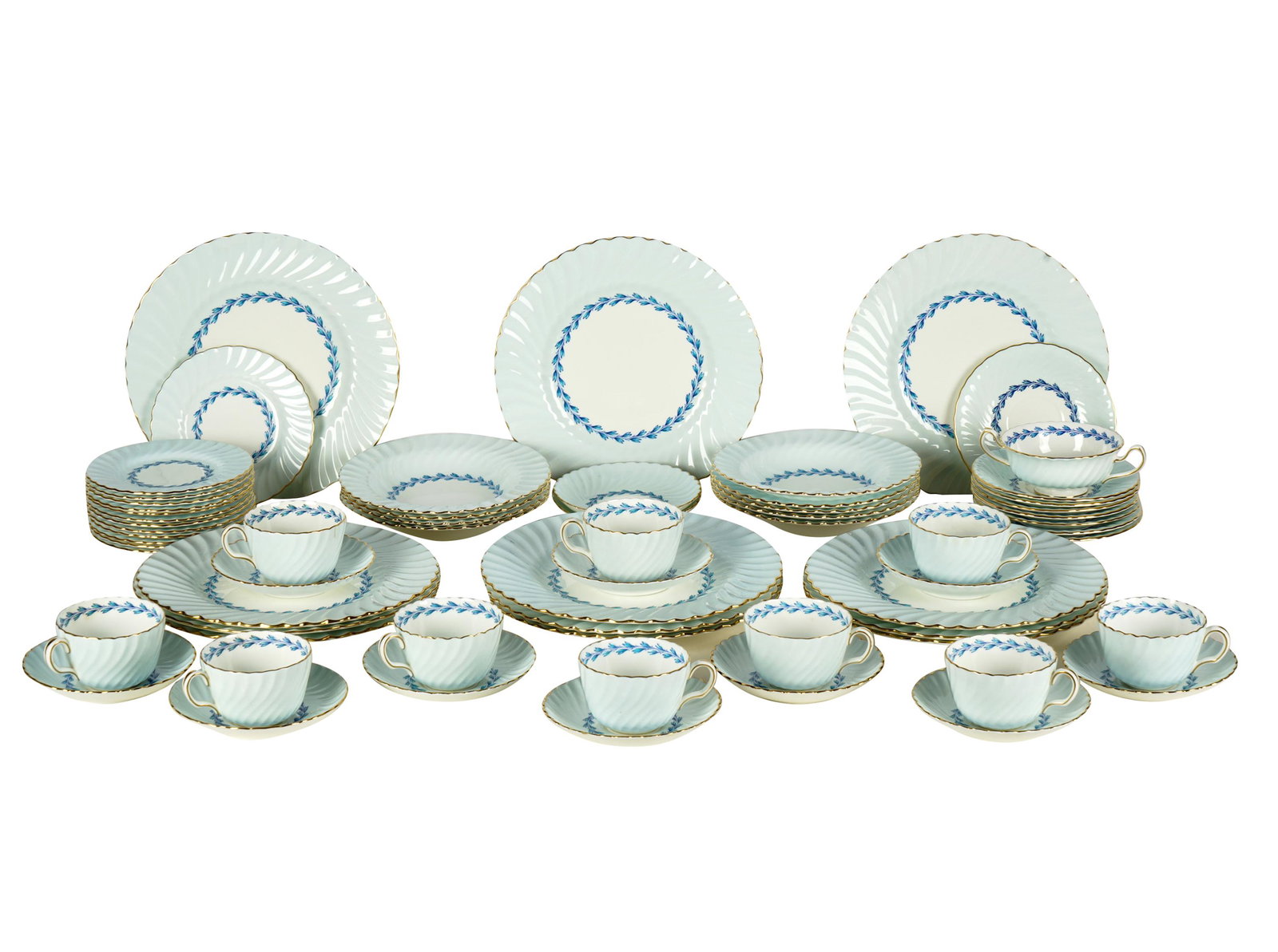 MINTONS "CHEVIOT BLUE" CHINA SERVICE (1 of 12)