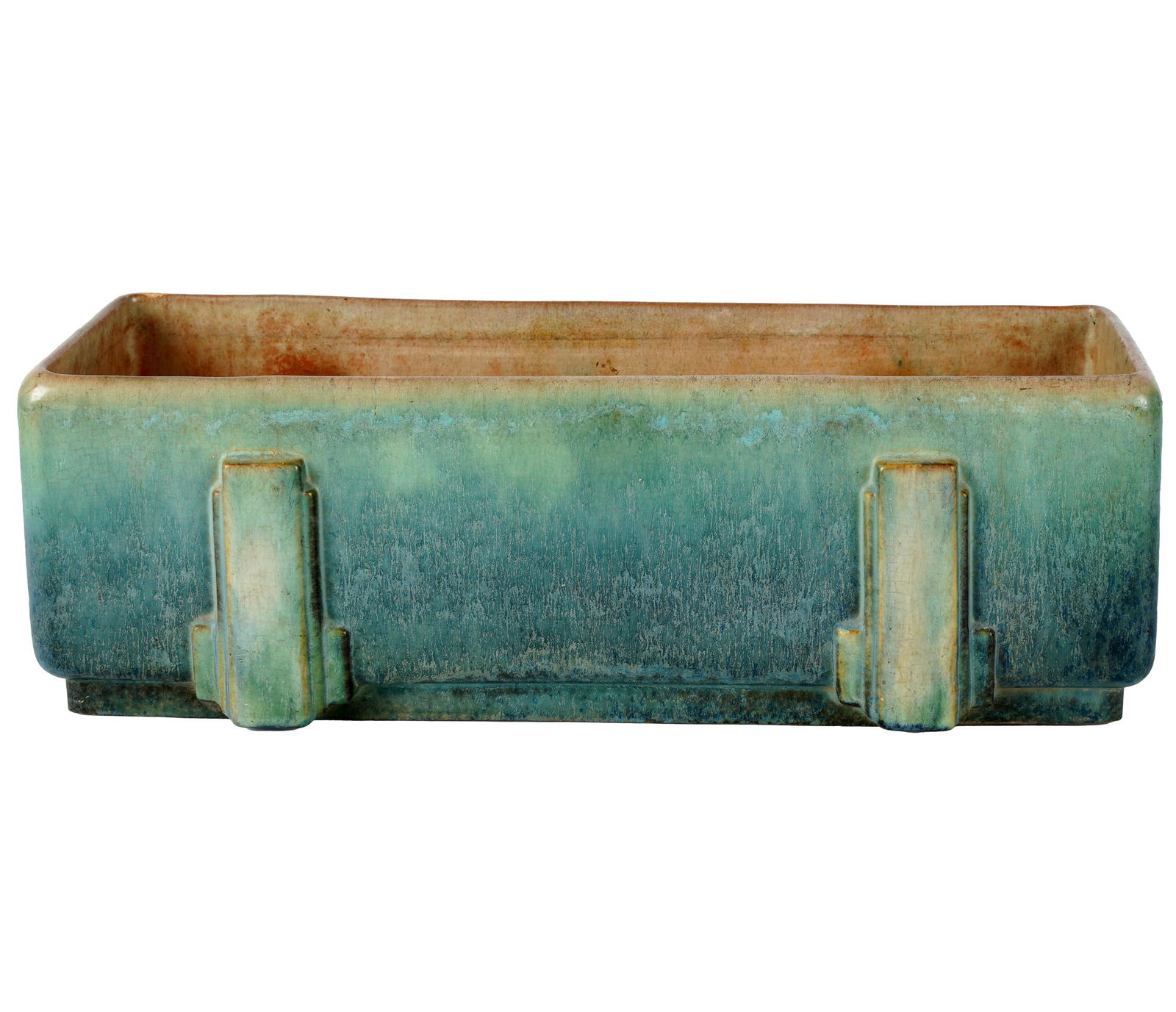 ART DECO GLAZED POTTERY PLANTER / JARDINIERE (1 of 6)