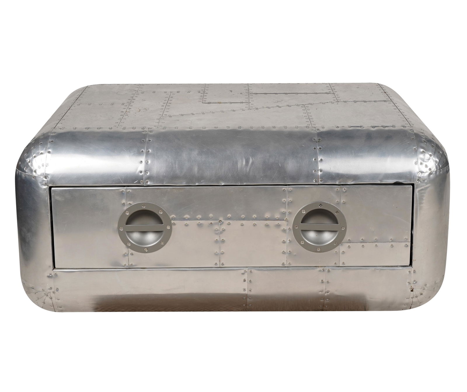 RESTORATION HARDWARE INDUSTRIAL-STYLE CABINET COFFEE TABLE (1 of 7)