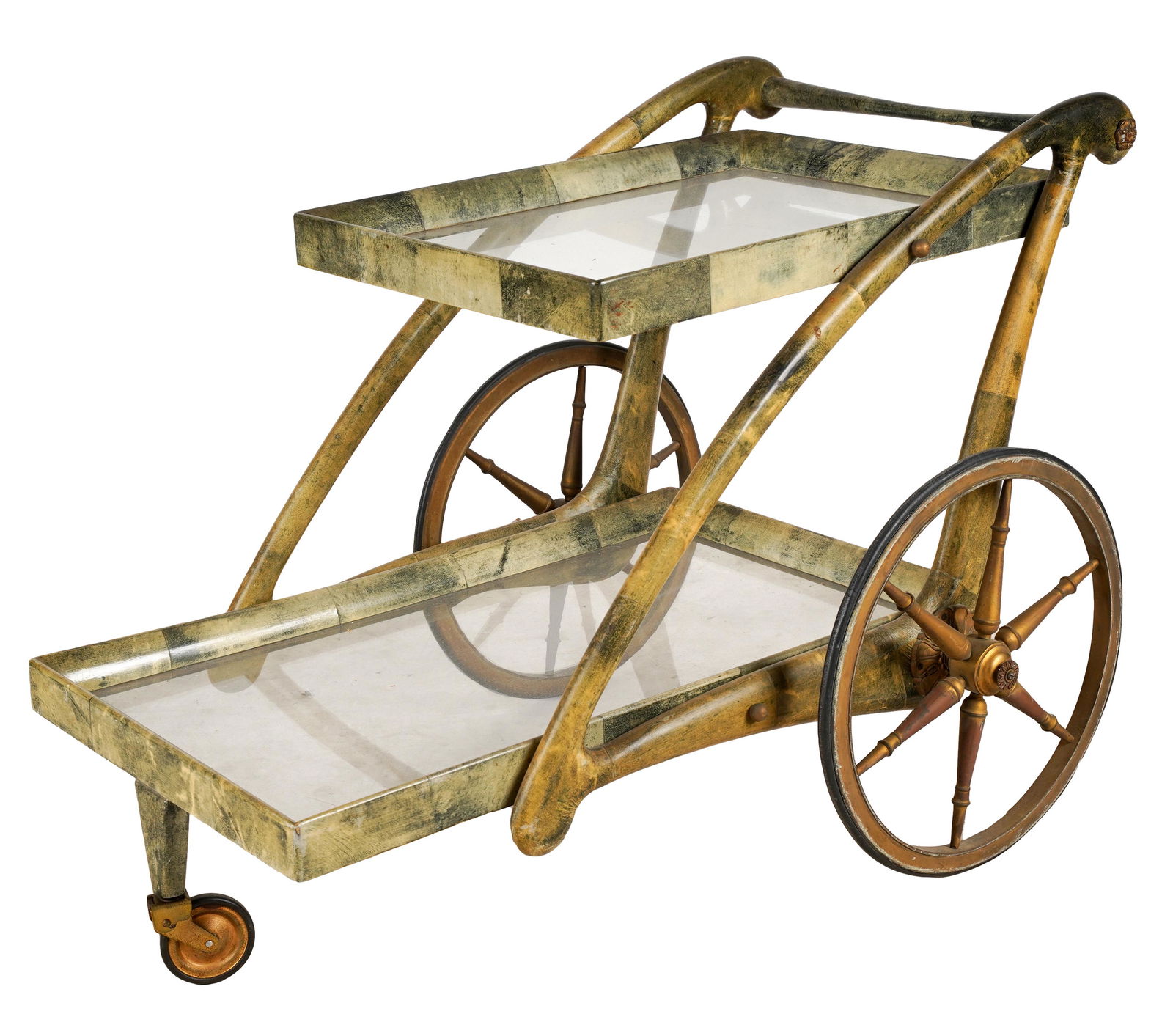 ALDO TURA GOAT SKIN TEA TROLLEY (1 of 10)